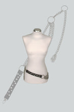 Load image into Gallery viewer, Mannequin torso with a belt and chain on a light gray background
