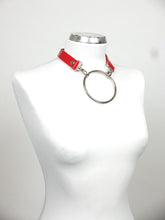 Load image into Gallery viewer, Aida Chocker, Red patent vegan  leather, side view