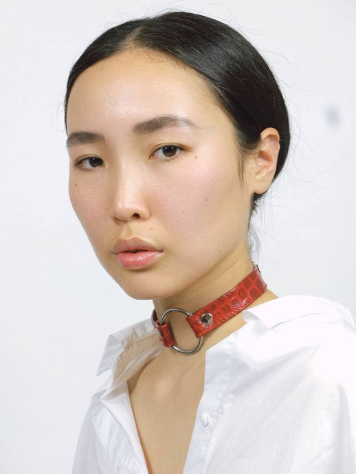 Mariana Necklace - Leather -Ships in 24-